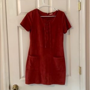 Suede dress